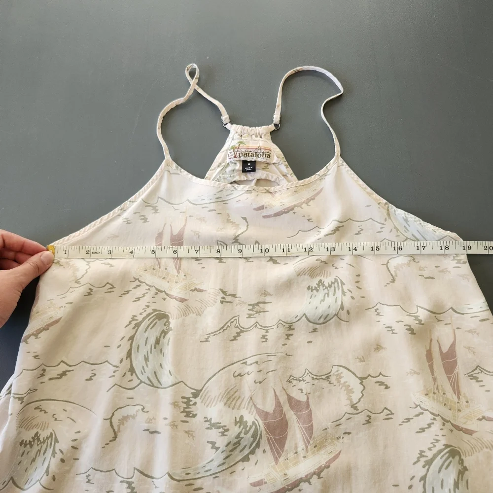 Patagonia Women's Limited Edition Pataloha Dress Size M Voyage Cream Hawaiian - Picture 5 of 15